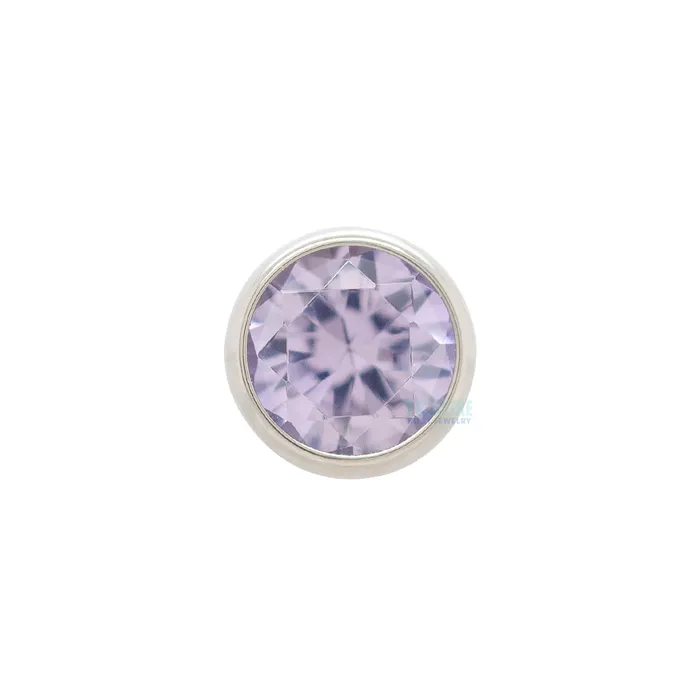 threadless 3mm BezelSet BrilliantCut Gem End Anatometal Rings