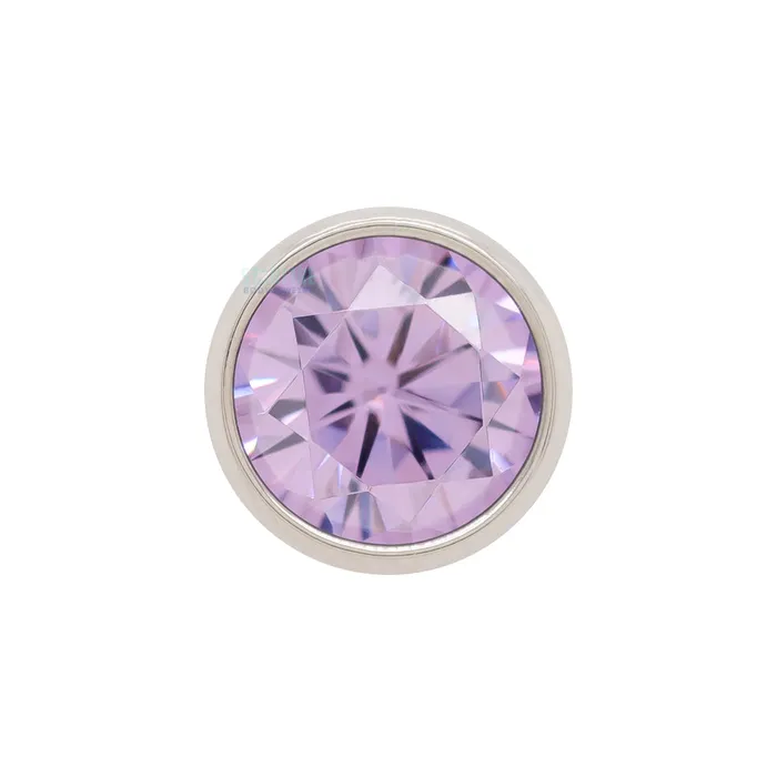 threadless 3mm BezelSet BrilliantCut Gem End Anatometal Rings