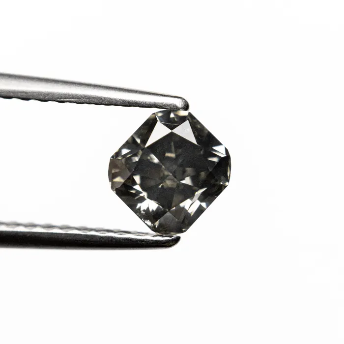 091ct 512x488x388mm SI2 Fancy Grey Cushion Brilliant 1992320 Misfit Diamonds Earrings