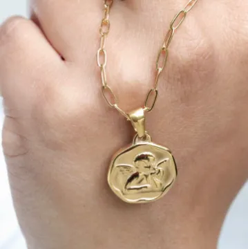18K GoldFilled Hexagonal Cupid Pendant Necklace Jewelvers Necklaces 18K GoldFilled Hexagonal Cupid Pendant Necklace Jewelvers Necklaces