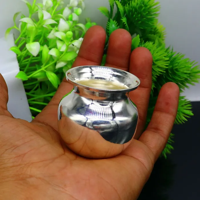 925 sterling silver handmade plain small Kalash or pot unique worshipping silver puja article water or milk shiva kalash pot india sv203 TRIBAL ORNAMENTS Rings