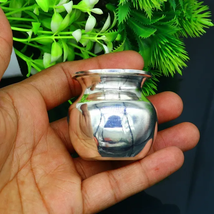 925 sterling silver handmade plain small Kalash or pot unique worshipping silver puja article water or milk shiva kalash pot india sv203 TRIBAL ORNAMENTS Rings