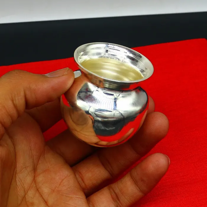 925 sterling silver handmade plain small Kalash or pot unique worshipping silver puja article water or milk shiva kalash pot india sv203 TRIBAL ORNAMENTS Rings