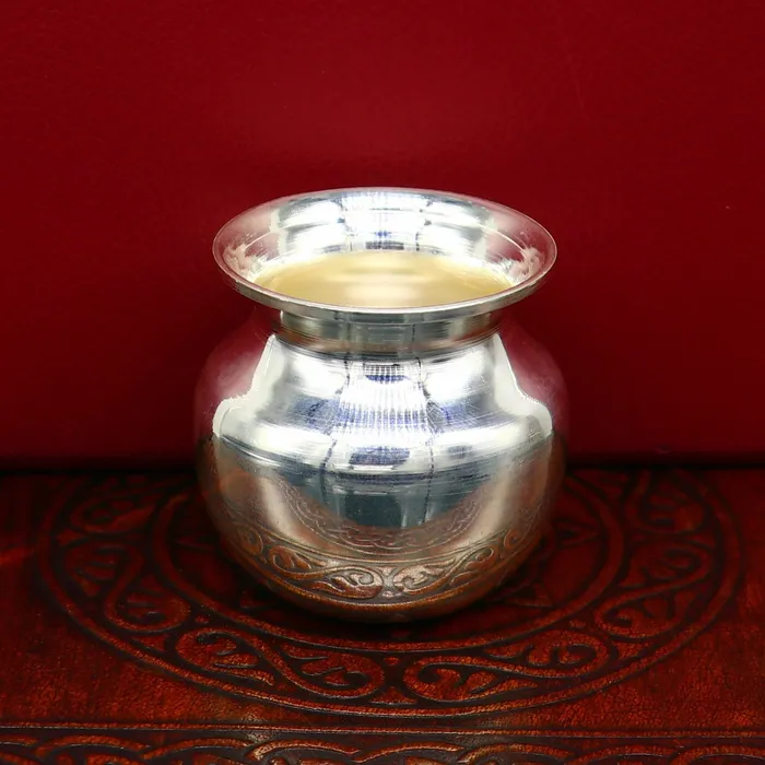 925 sterling silver handmade plain small Kalash or pot unique worshipping silver puja article water or milk shiva kalash pot india sv203 TRIBAL ORNAMENTS Rings