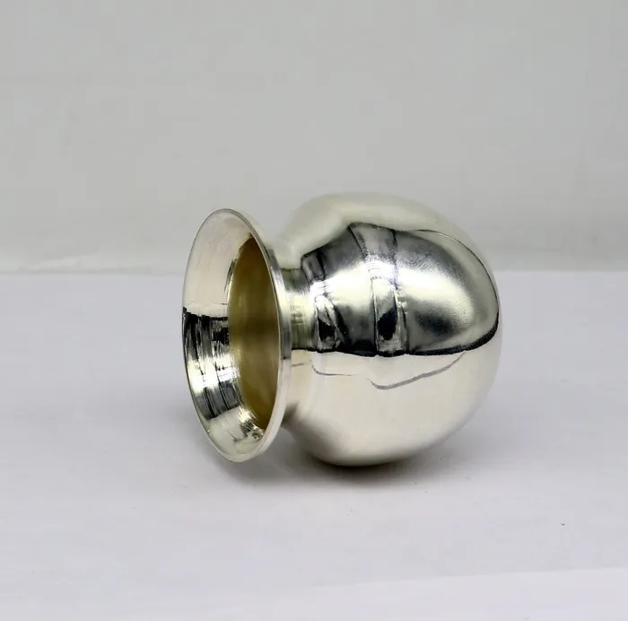 925 sterling silver handmade plain small Kalash or pot unique worshipping silver puja article water or milk shiva kalash pot india sv203 TRIBAL ORNAMENTS Rings