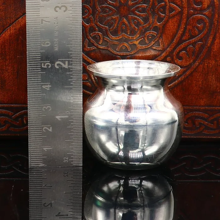 925 sterling silver handmade plain small Kalash or pot unique worshipping silver puja article water or milk shiva kalash pot india sv203 TRIBAL ORNAMENTS Rings