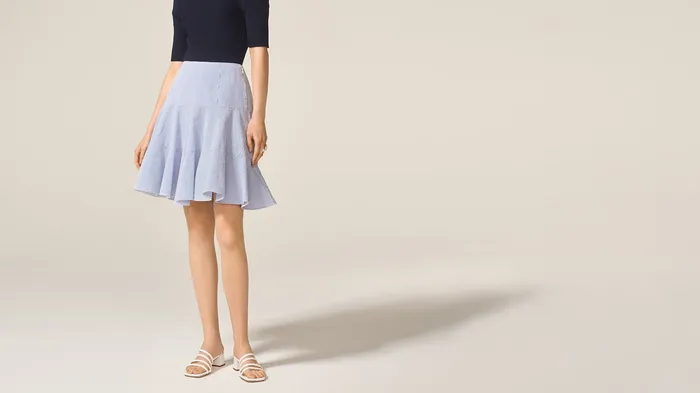 Blue Nantucket Skirt ADEAM Rings Blue Nantucket Skirt ADEAM Rings