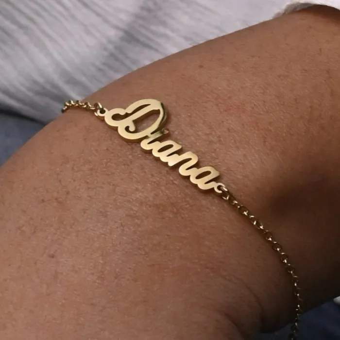 Bracelets Jewelvers Custom Name Bracelet Script Name Bracelet Bridesmaid Gifts