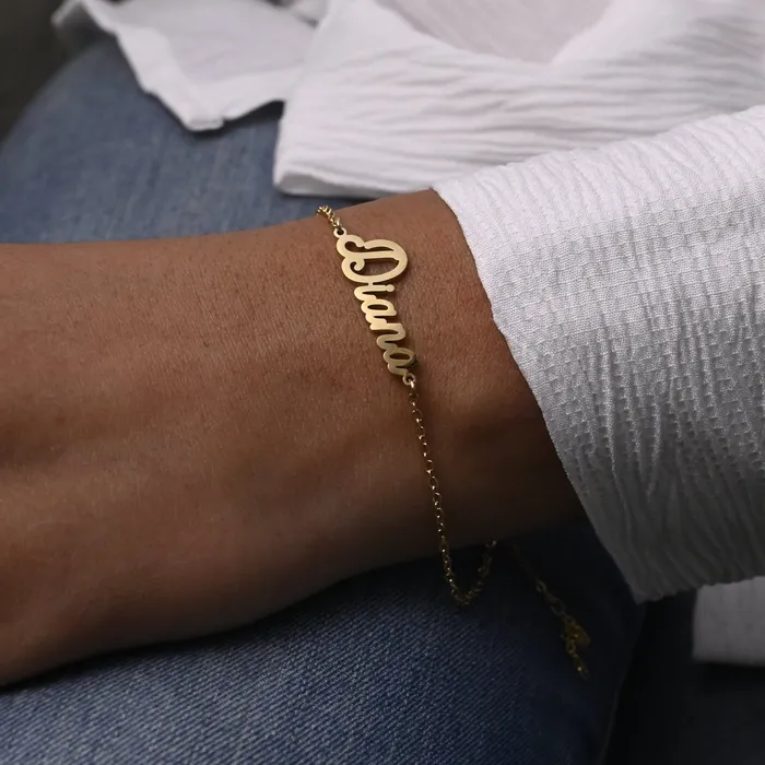Bracelets Jewelvers Custom Name Bracelet Script Name Bracelet Bridesmaid Gifts