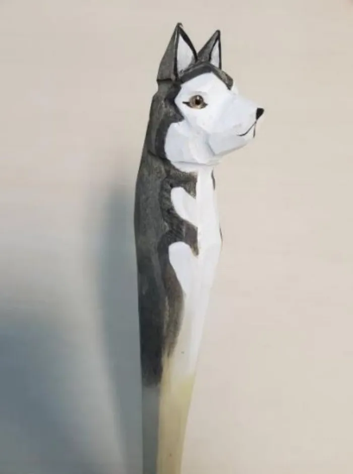 Earrings POLLY V65 Cute Dog Wood Pen