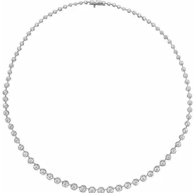 Fire Brilliance Necklaces LabGrown 675 CTW Diamond Graduated 16 Gold Necklace