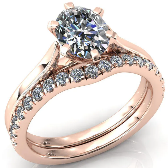 Fire Brilliance Rings Darci Oval Center Stone 6 Prong Cathedral Solitaire Engagement Ring Fire Brilliance Rings Darci Oval Center Stone 6 Prong Cathedral Solitaire Engagement Ring