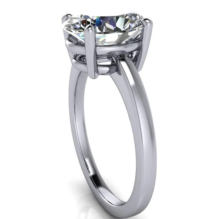 Fire Brilliance Rings Keegan Oval Center Stone 4 Prong Engagement Ring