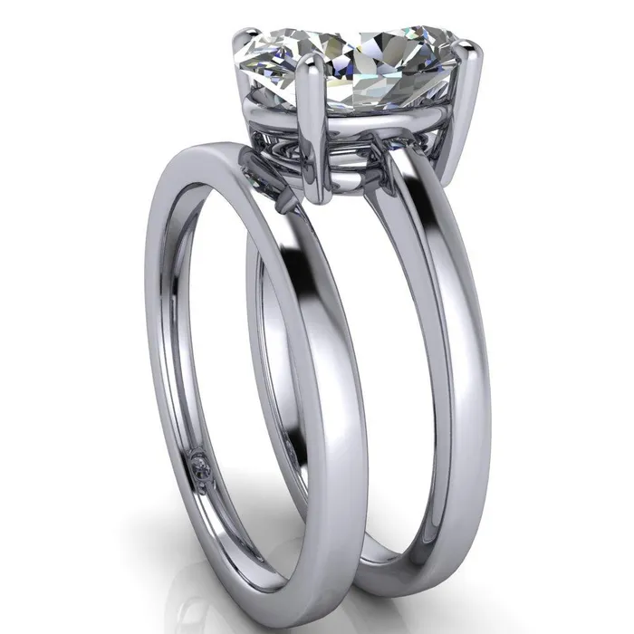 Fire Brilliance Rings Keegan Oval Center Stone 4 Prong Engagement Ring