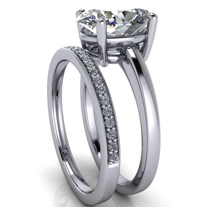 Fire Brilliance Rings Keegan Oval Center Stone 4 Prong Engagement Ring