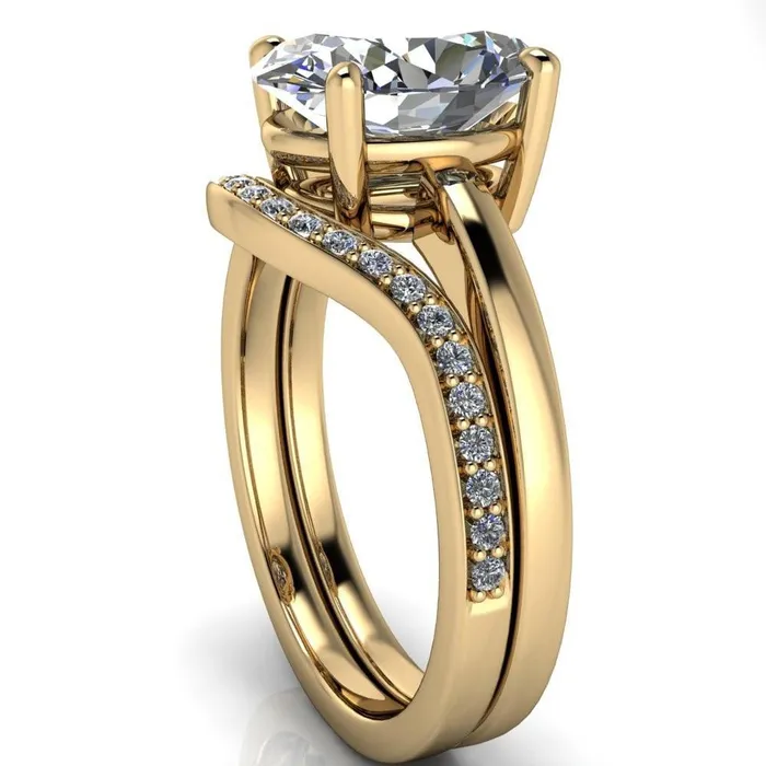 Fire Brilliance Rings Keegan Oval Center Stone 4 Prong Engagement Ring