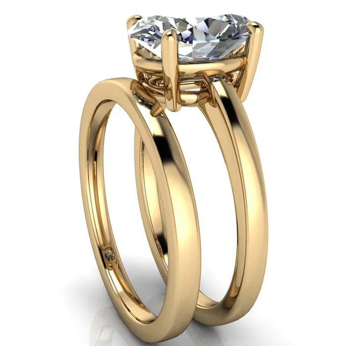 Fire Brilliance Rings Keegan Oval Center Stone 4 Prong Engagement Ring