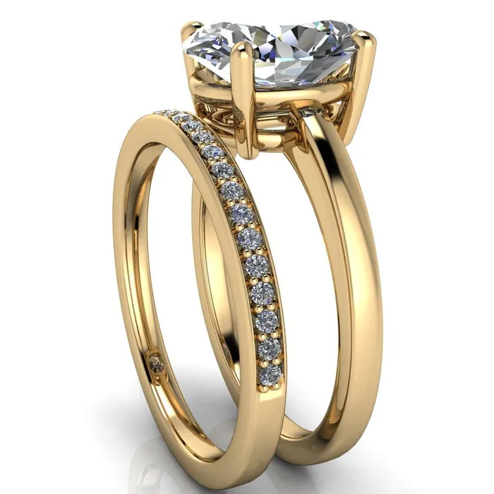 Fire Brilliance Rings Keegan Oval Center Stone 4 Prong Engagement Ring
