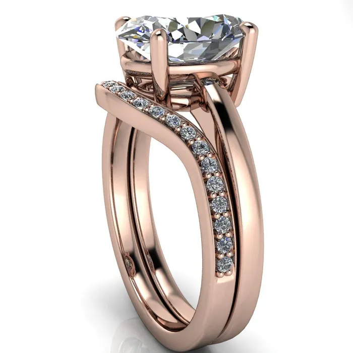 Fire Brilliance Rings Keegan Oval Center Stone 4 Prong Engagement Ring
