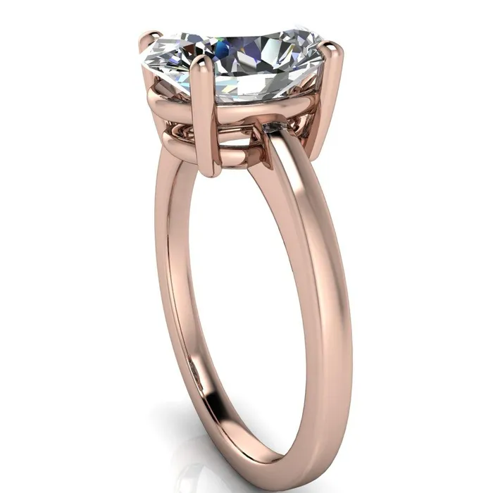 Fire Brilliance Rings Keegan Oval Center Stone 4 Prong Engagement Ring