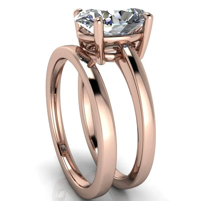 Fire Brilliance Rings Keegan Oval Center Stone 4 Prong Engagement Ring