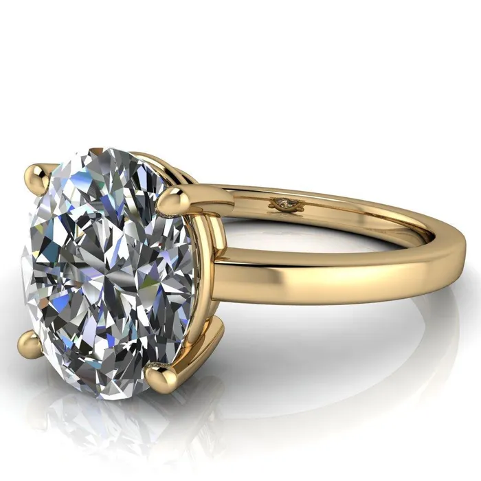Fire Brilliance Rings Keegan Oval Center Stone 4 Prong Engagement Ring