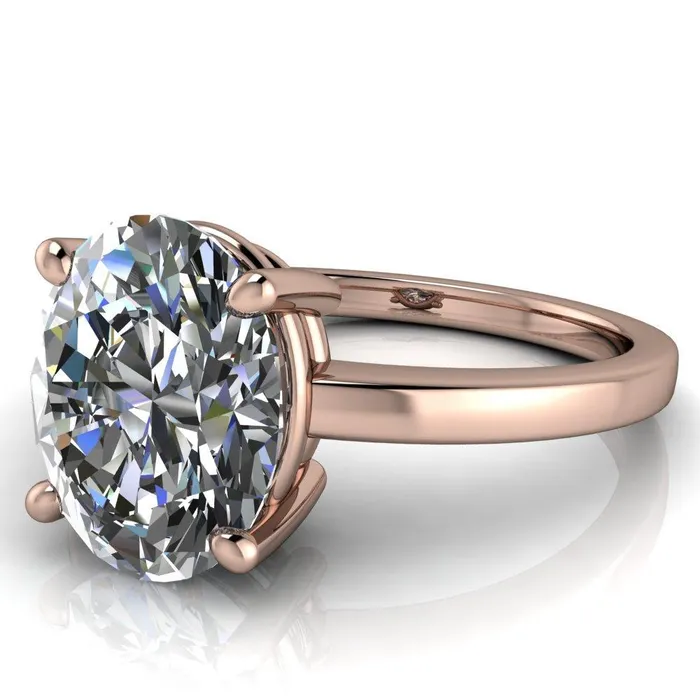 Fire Brilliance Rings Keegan Oval Center Stone 4 Prong Engagement Ring
