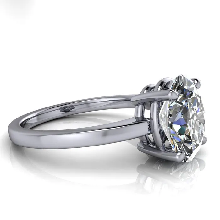 Fire Brilliance Rings Keegan Oval Center Stone 4 Prong Engagement Ring