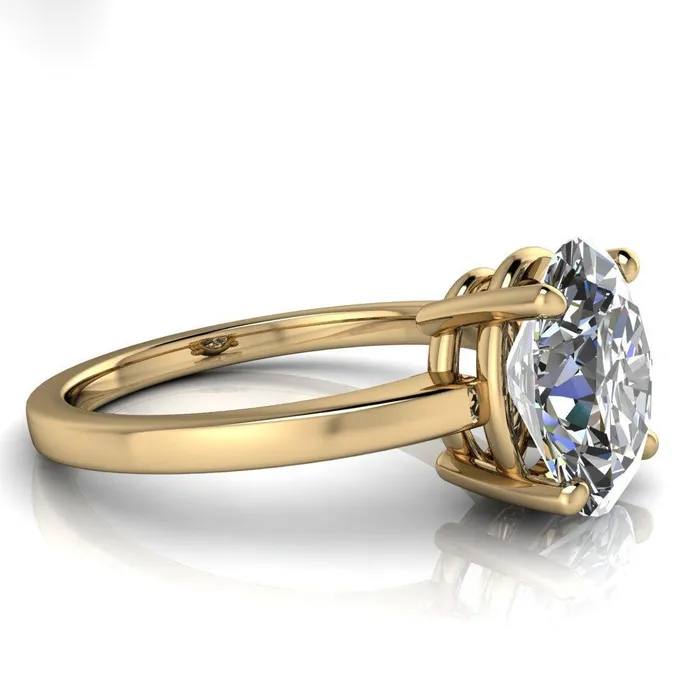 Fire Brilliance Rings Keegan Oval Center Stone 4 Prong Engagement Ring
