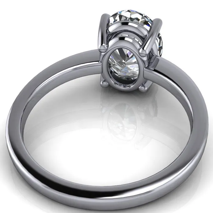 Fire Brilliance Rings Keegan Oval Center Stone 4 Prong Engagement Ring