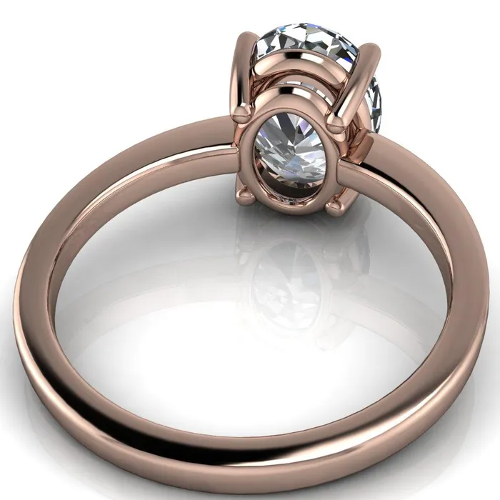 Fire Brilliance Rings Keegan Oval Center Stone 4 Prong Engagement Ring