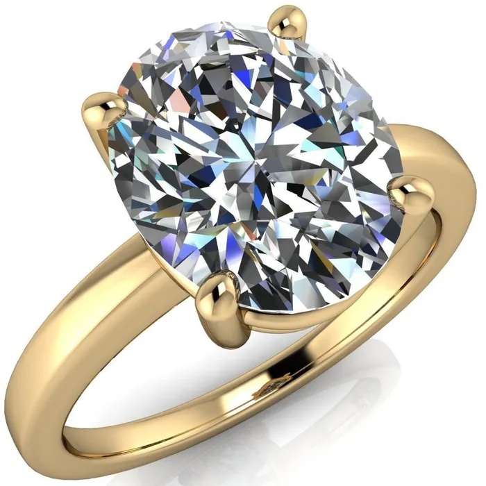 Fire Brilliance Rings Keegan Oval Center Stone 4 Prong Engagement Ring