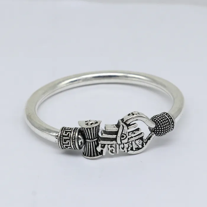 Handmade Sterling silver Lord Shiva Trident Kada Mahakal bracelet Rudraksh bracelet customized babhubali bangle kada giftig jewelry nsk697 TRIBAL ORNAMENTS Bracelets Handmade Sterling silver Lord Shiva Trident Kada Mahakal bracelet Rudraksh bracelet customized babhubali bangle kada giftig jewelry nsk697 TRIBAL ORNAMENTS Bracelets