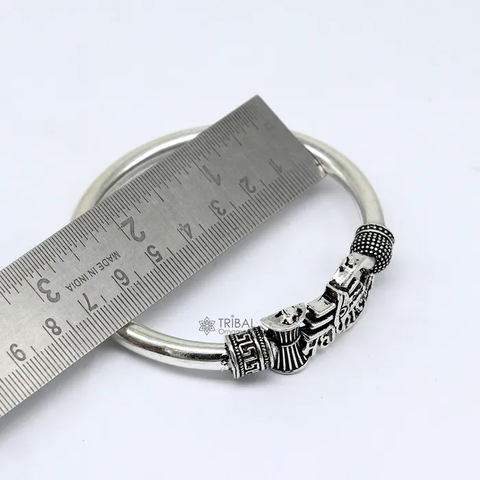 Handmade Sterling silver Lord Shiva Trident Kada Mahakal bracelet Rudraksh bracelet customized babhubali bangle kada giftig jewelry nsk697 TRIBAL ORNAMENTS Bracelets Handmade Sterling silver Lord Shiva Trident Kada Mahakal bracelet Rudraksh bracelet customized babhubali bangle kada giftig jewelry nsk697 TRIBAL ORNAMENTS Bracelets