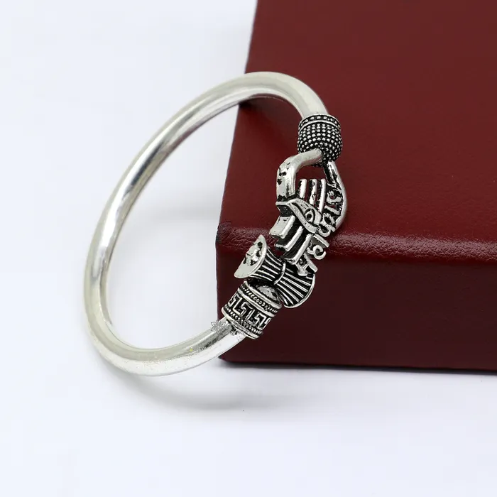 Handmade Sterling silver Lord Shiva Trident Kada Mahakal bracelet Rudraksh bracelet customized babhubali bangle kada giftig jewelry nsk697 TRIBAL ORNAMENTS Bracelets Handmade Sterling silver Lord Shiva Trident Kada Mahakal bracelet Rudraksh bracelet customized babhubali bangle kada giftig jewelry nsk697 TRIBAL ORNAMENTS Bracelets
