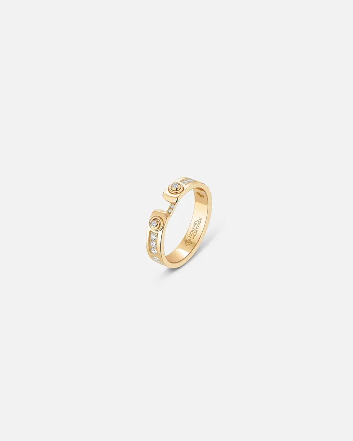 Mood Tuxedo Mood Ring in Yellow Gold Rings