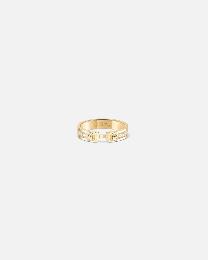 Mood Tuxedo Mood Ring in Yellow Gold Rings Mood Tuxedo Mood Ring in Yellow Gold Rings