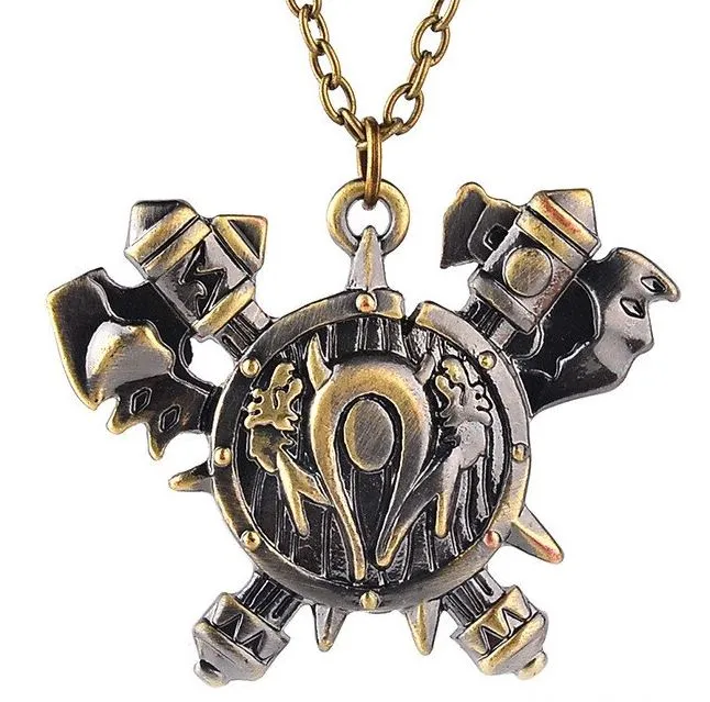 Necklaces alice N514 Gold Double Axe Pendant Necklace