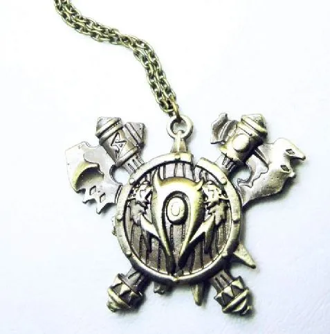 Necklaces alice N514 Gold Double Axe Pendant Necklace