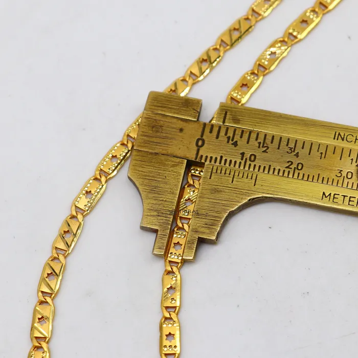 Necklaces Hallmarked 22kt 22ct yellow gold handmade certified gold luxury royal nawabi chian gifting necklace all sized unisex chain necklace gch583 TRIBAL ORNAMENTS Necklaces Hallmarked 22kt 22ct yellow gold handmade certified gold luxury royal nawabi chian gifting necklace all sized unisex chain necklace gch583 TRIBAL ORNAMENTS