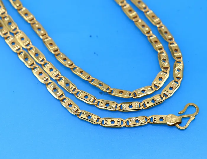 Necklaces Hallmarked 22kt 22ct yellow gold handmade certified gold luxury royal nawabi chian gifting necklace all sized unisex chain necklace gch583 TRIBAL ORNAMENTS Necklaces Hallmarked 22kt 22ct yellow gold handmade certified gold luxury royal nawabi chian gifting necklace all sized unisex chain necklace gch583 TRIBAL ORNAMENTS