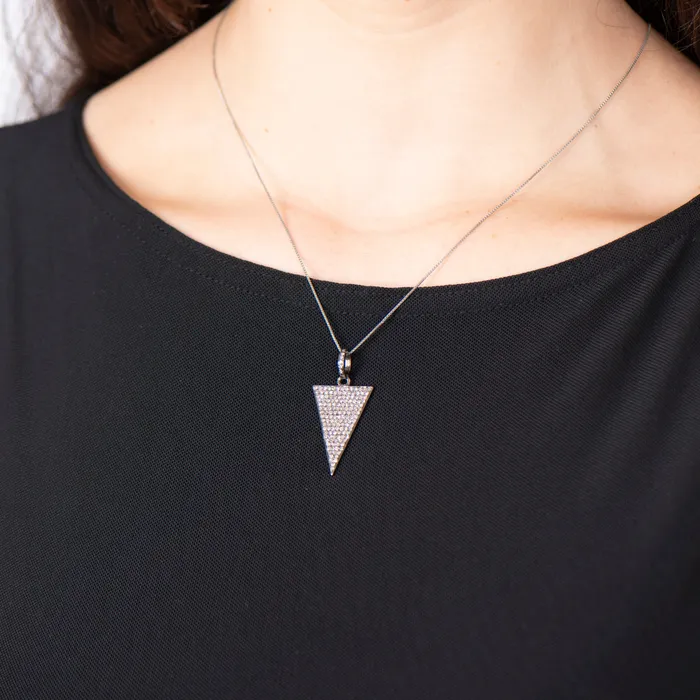 Necklaces Nina Gilin PreOwned Nina Gilin Diamond Triangle Pendant
