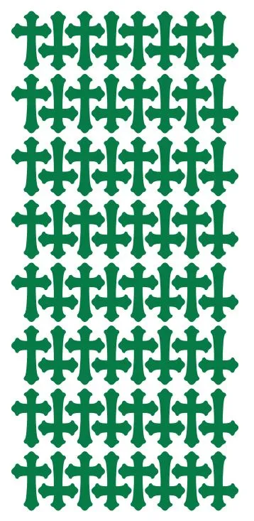 Necklaces Winter Park Products Green Cross Stickers 1 DC24068
