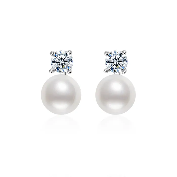 Pearly Lustre Earrings Elegant Freshwater Pearl Set WS00053