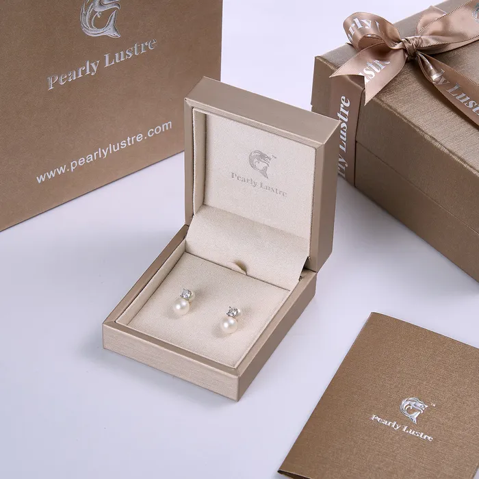 Pearly Lustre Earrings Elegant Freshwater Pearl Set WS00053