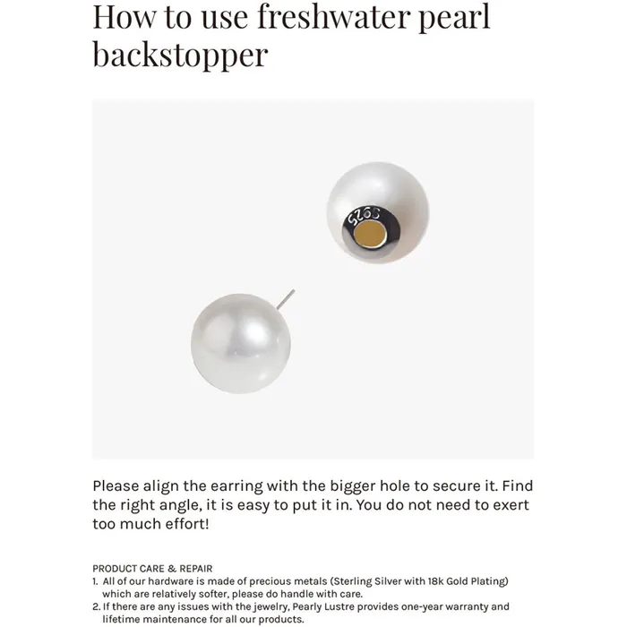 Pearly Lustre Earrings Top Grade Freshwater Pearl Earrings WE00824 BUBBLE