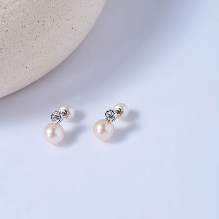 Pearly Lustre Earrings Top Grade Freshwater Pearl Earrings WE00824 BUBBLE