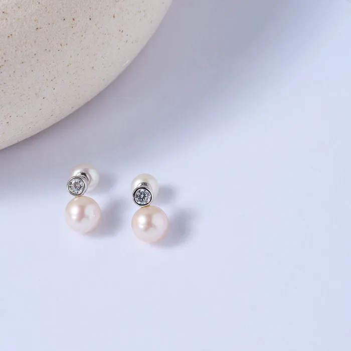 Pearly Lustre Earrings Top Grade Freshwater Pearl Earrings WE00824 BUBBLE