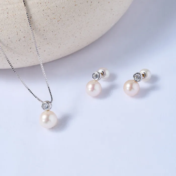Pearly Lustre Earrings Top Grade Freshwater Pearl Earrings WE00824 BUBBLE