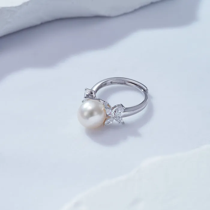 Pearly Lustre Rings Top Grade Freshwater Pearl Ring WR00242 EVERLEAF